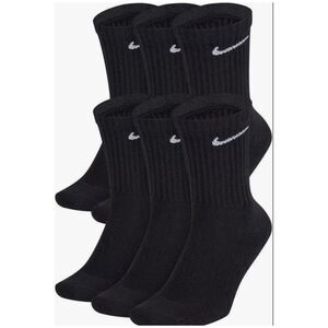 Nike Performance Cushioned Crew Training Socks 6-Pack Black/White Small